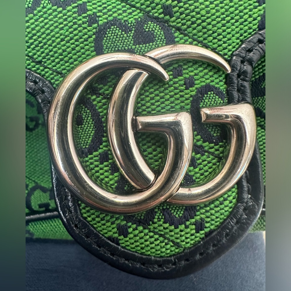 GUCCI GG super mini marmont multicolor canvas shoulder bag - Picture 2 of 8